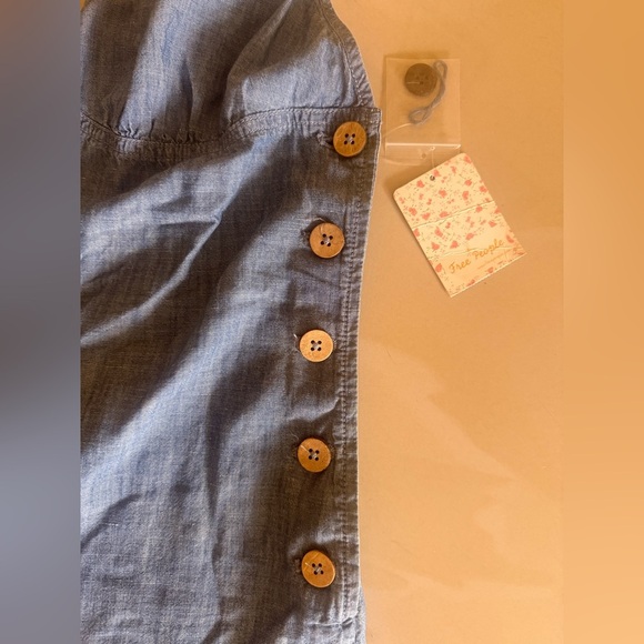 Free People Women's Blue Dance All Night Open Back Jumpsuit size 12 - Picture 16 of 16